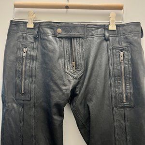 Anthropologie/Nicholas K Black Leather Rock(er) Pant Size 6